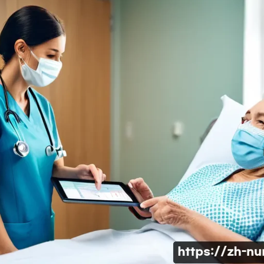 간호사의 논문 작성 가이드 - A modern clinical nursing scene focused on elderly patient fall prevention: a caring nurse wearing p...